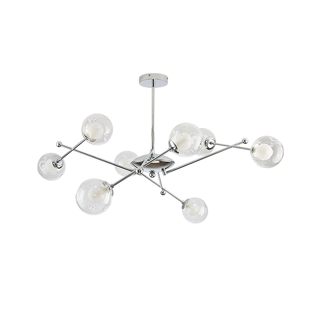 Westlife Sputnik Chandelier 8 heads Dia 39.3″ x H 17.7″/ Dia 100cm x H 45cm / Chrome & Clear Chandelier