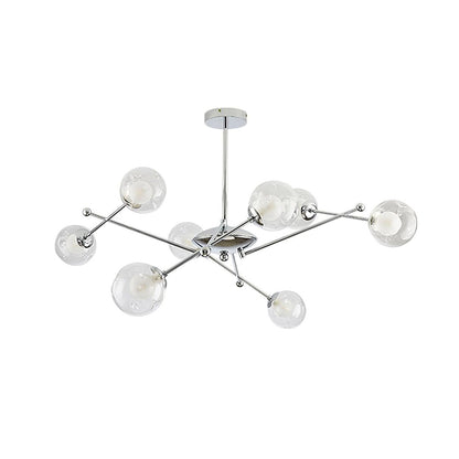 Westlife Sputnik Chandelier 8 heads Dia 39.3″ x H 17.7″/ Dia 100cm x H 45cm / Chrome & Clear Chandelier