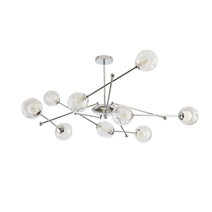 Westlife Sputnik Chandelier 10 heads Dia 47.2″ x H 17.7″/ Dia 120cm x H 45cm / Chrome & Clear Chandelier