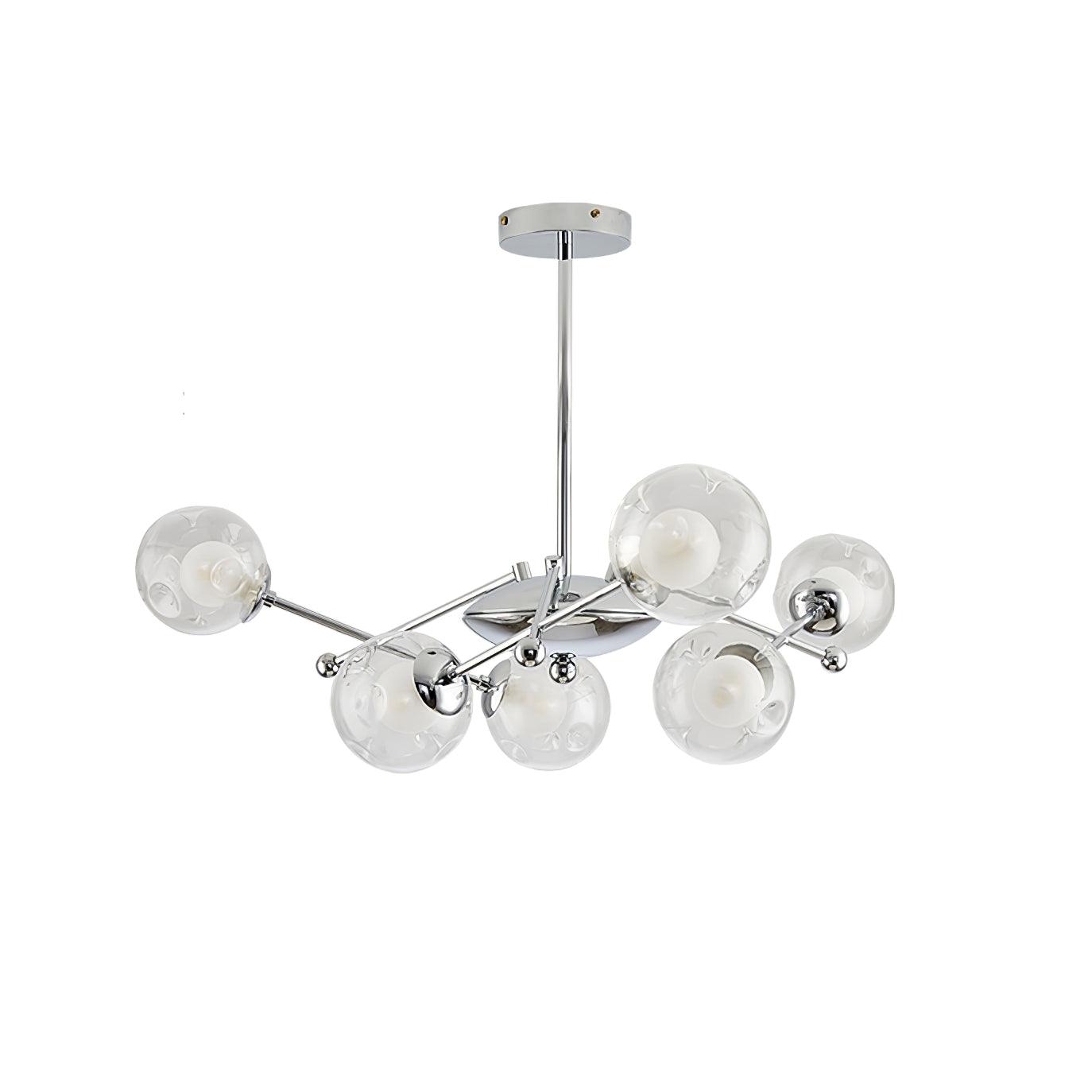 Westlife Sputnik Chandelier 6 heads Dia 31.4″ x H 17.7″/ Dia 80cm x H 45cm / Chrome & Clear Chandelier