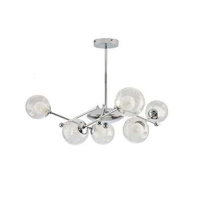 Westlife Sputnik Chandelier 6 heads Dia 31.4″ x H 17.7″/ Dia 80cm x H 45cm / Chrome & Clear Chandelier