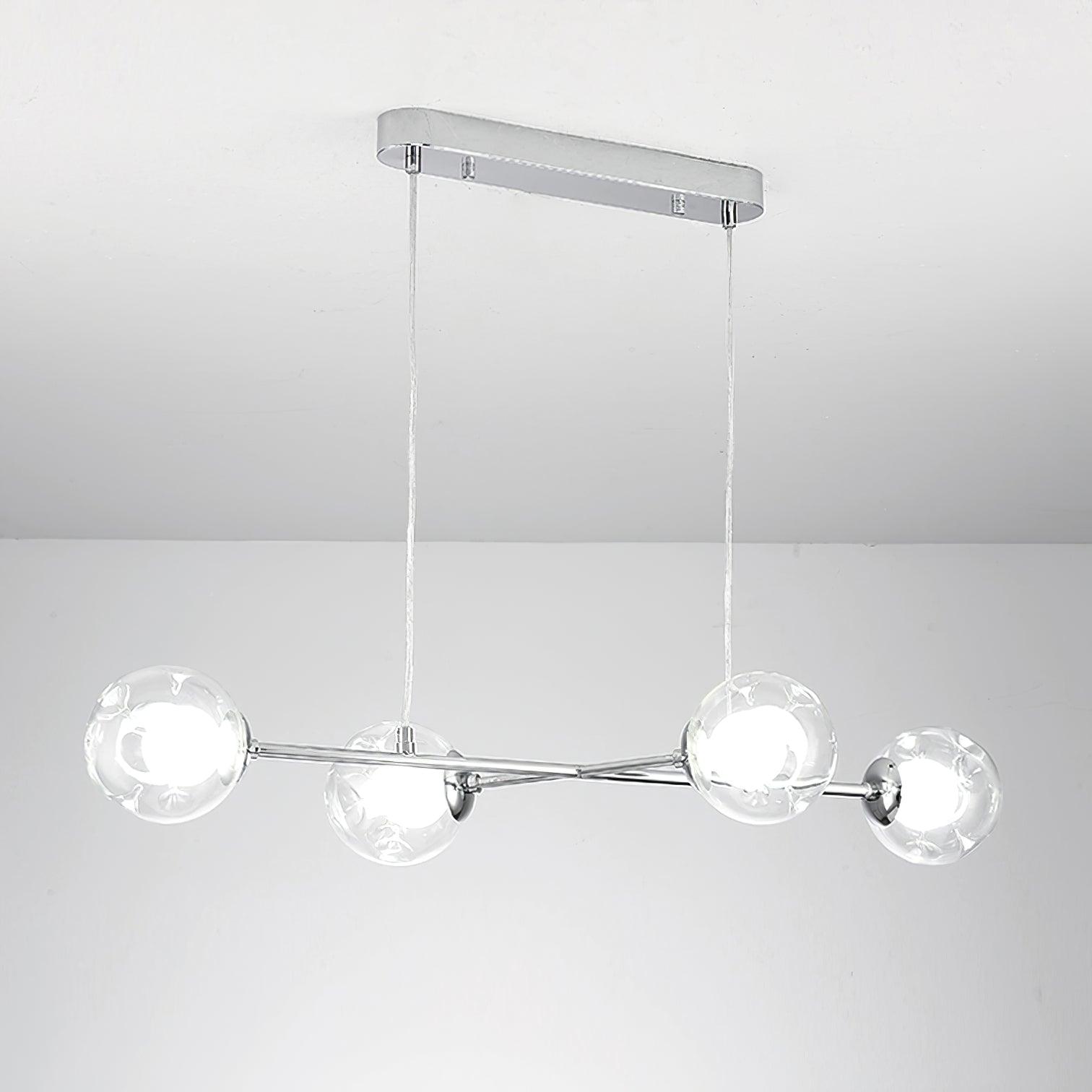 Westlife Sputnik Pendant Light L 31.5″ x W 11.8″ x H 4.7″ / L 80cm x W 30cm x H 12cm / Chrome Pendant light