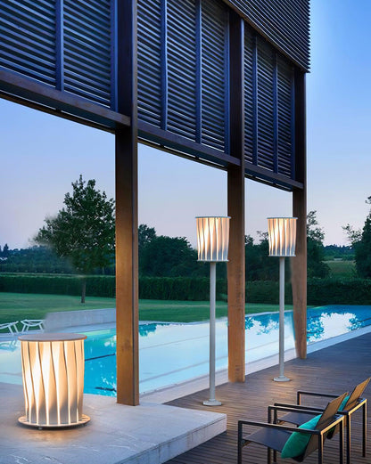 White Column Outdoor Light Dia 7.9″ x H 59″ / Dia 20cm x H 150cm / White Floor lamp