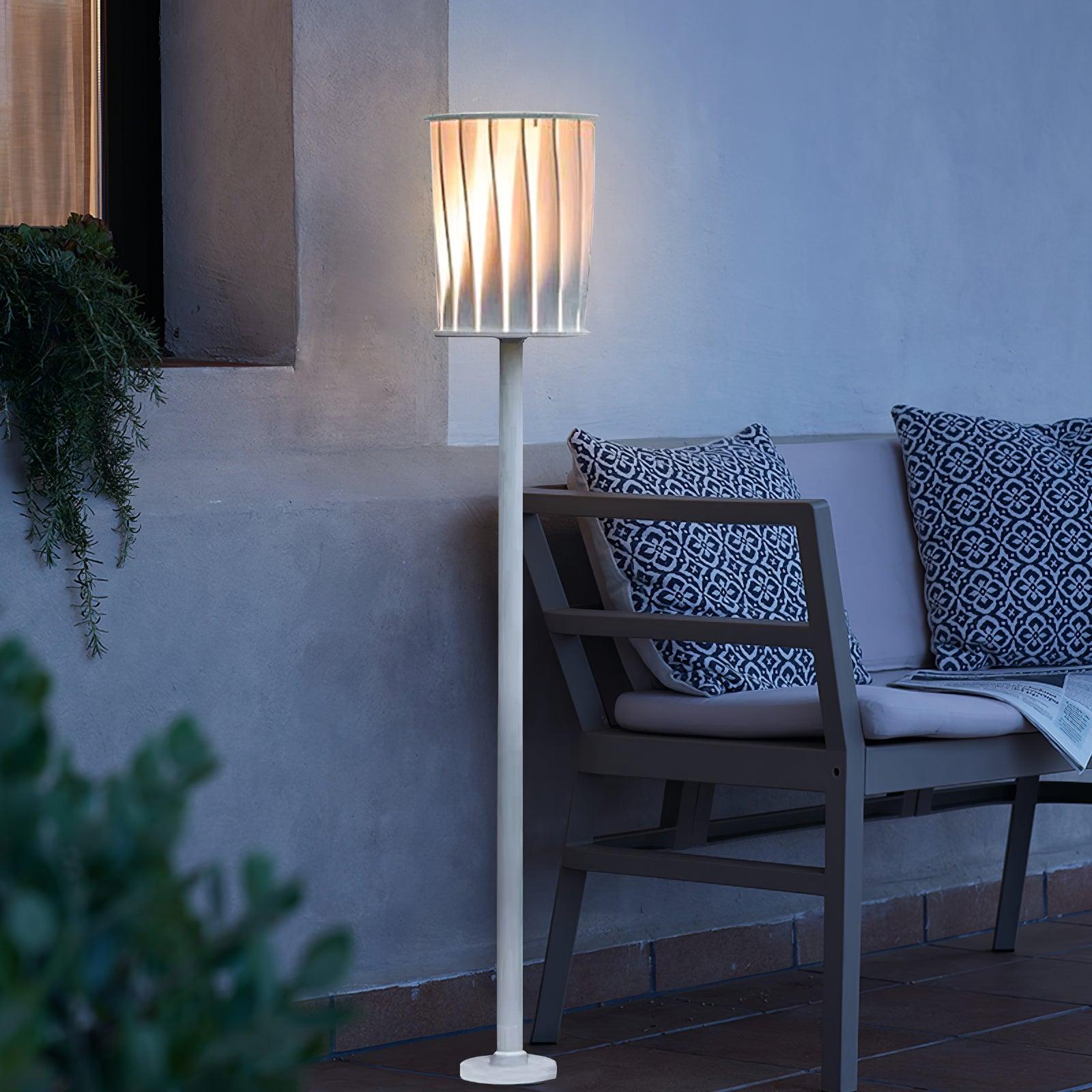 White Column Outdoor Light Dia 7.9″ x H 59″ / Dia 20cm x H 150cm / White Floor lamp