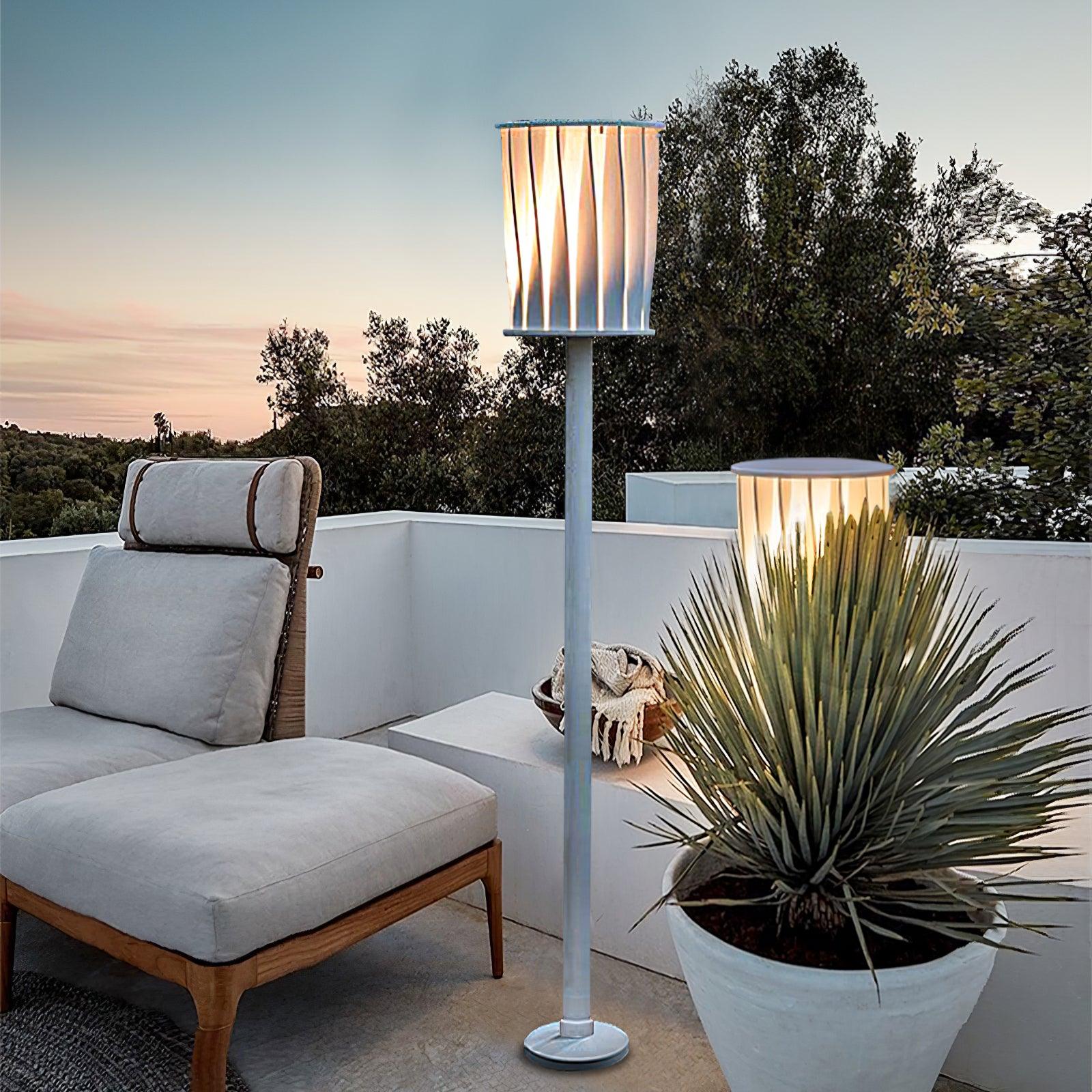 White Column Outdoor Light Dia 7.9″ x H 59″ / Dia 20cm x H 150cm / White Floor lamp