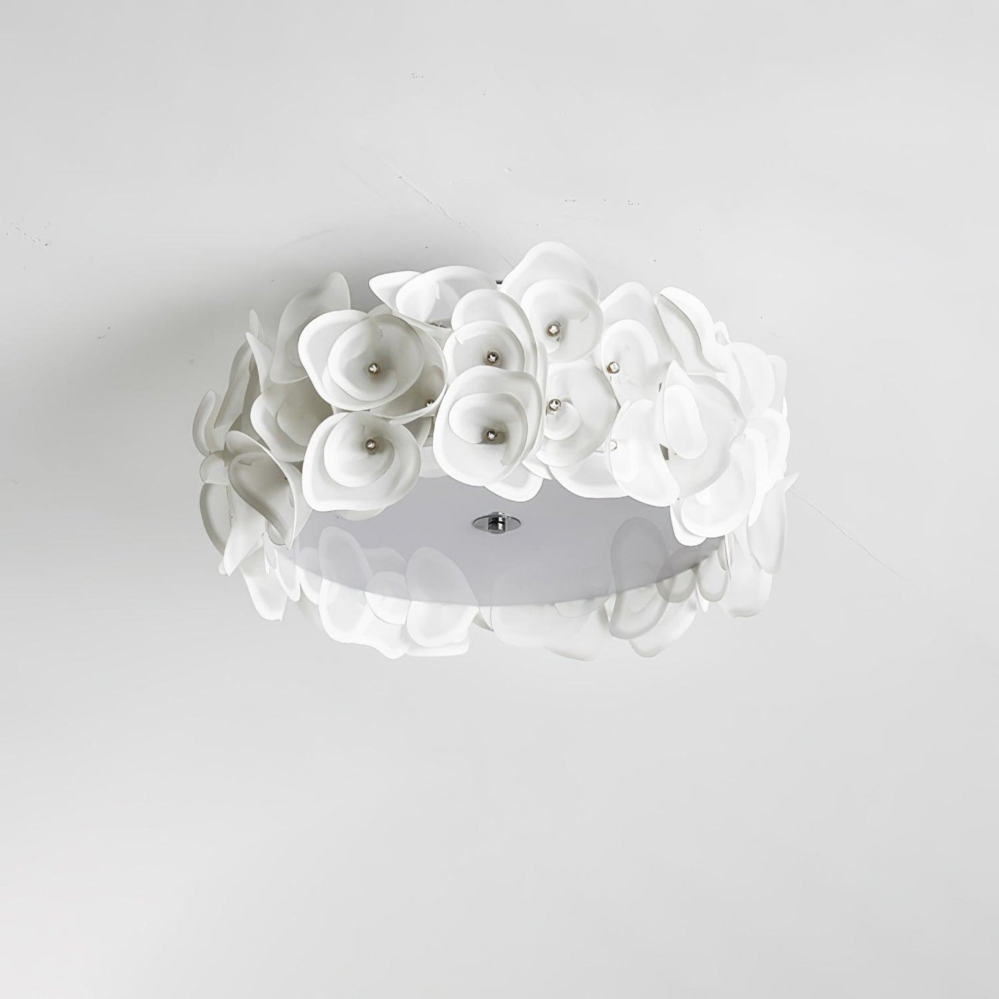 White Hydrangea Ceiling Lamp ? 19.7″ x H 9.1″ / Dia 50cm x H 23cm / White Ceiling lamp