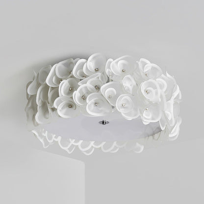 White Hydrangea Ceiling Lamp ? 23.6″ x H 10.2″ / Dia 60cm x H 26cm / White Ceiling lamp