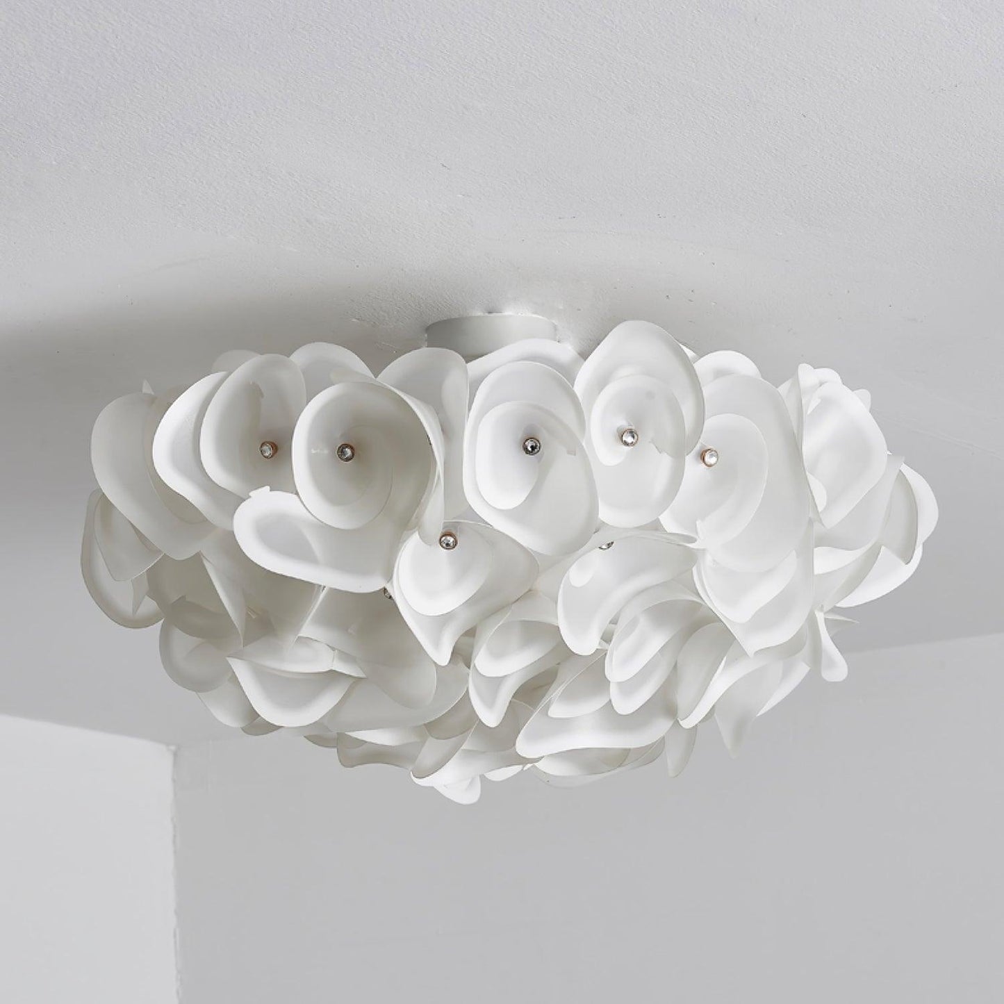 White Hydrangea Ceiling Lamp ? 23.6″ x H 9.8″ / Dia 60cm x H 25cm / White Ceiling lamp