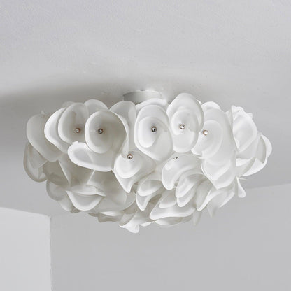 White Hydrangea Ceiling Lamp ? 23.6″ x H 9.8″ / Dia 60cm x H 25cm / White Ceiling lamp