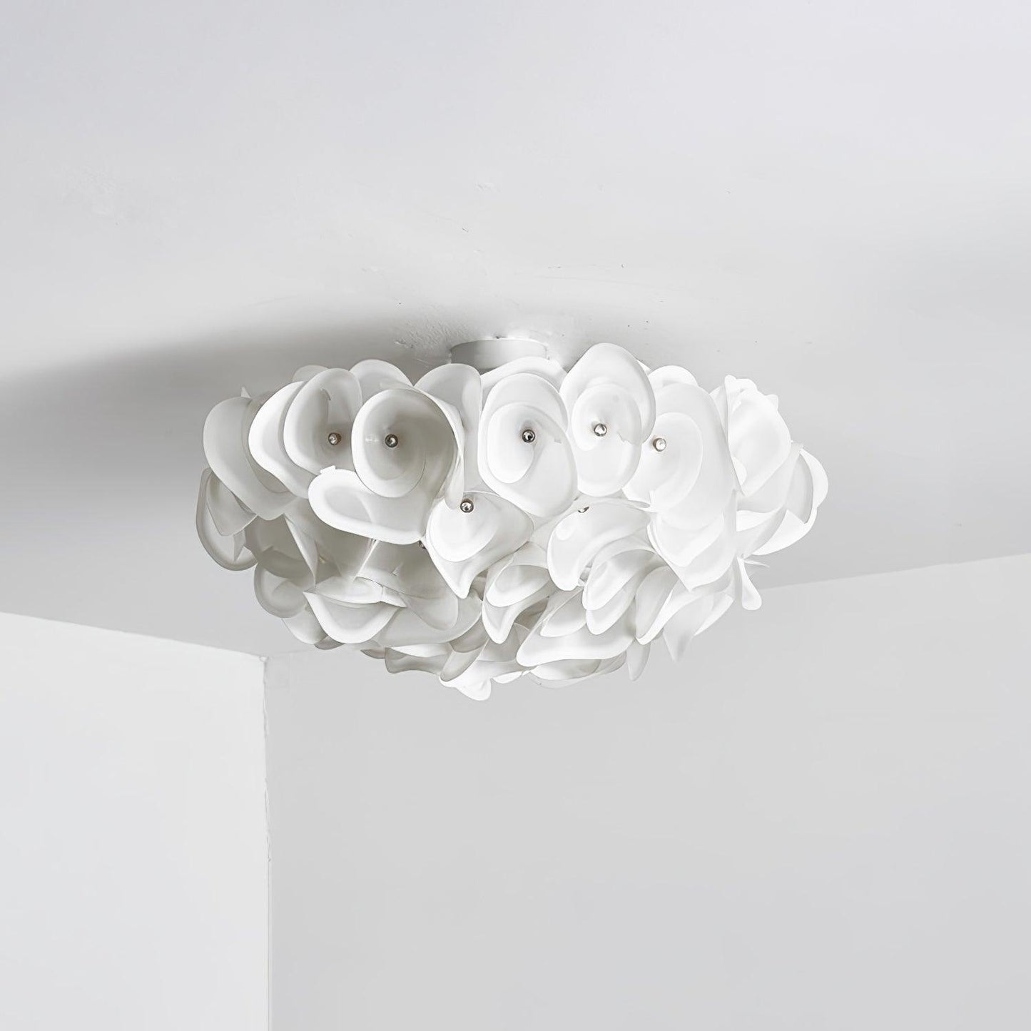 White Hydrangea Ceiling Lamp ? 15.7″ x H 9.8″ / Dia 40cm x H 25cm / White Ceiling lamp