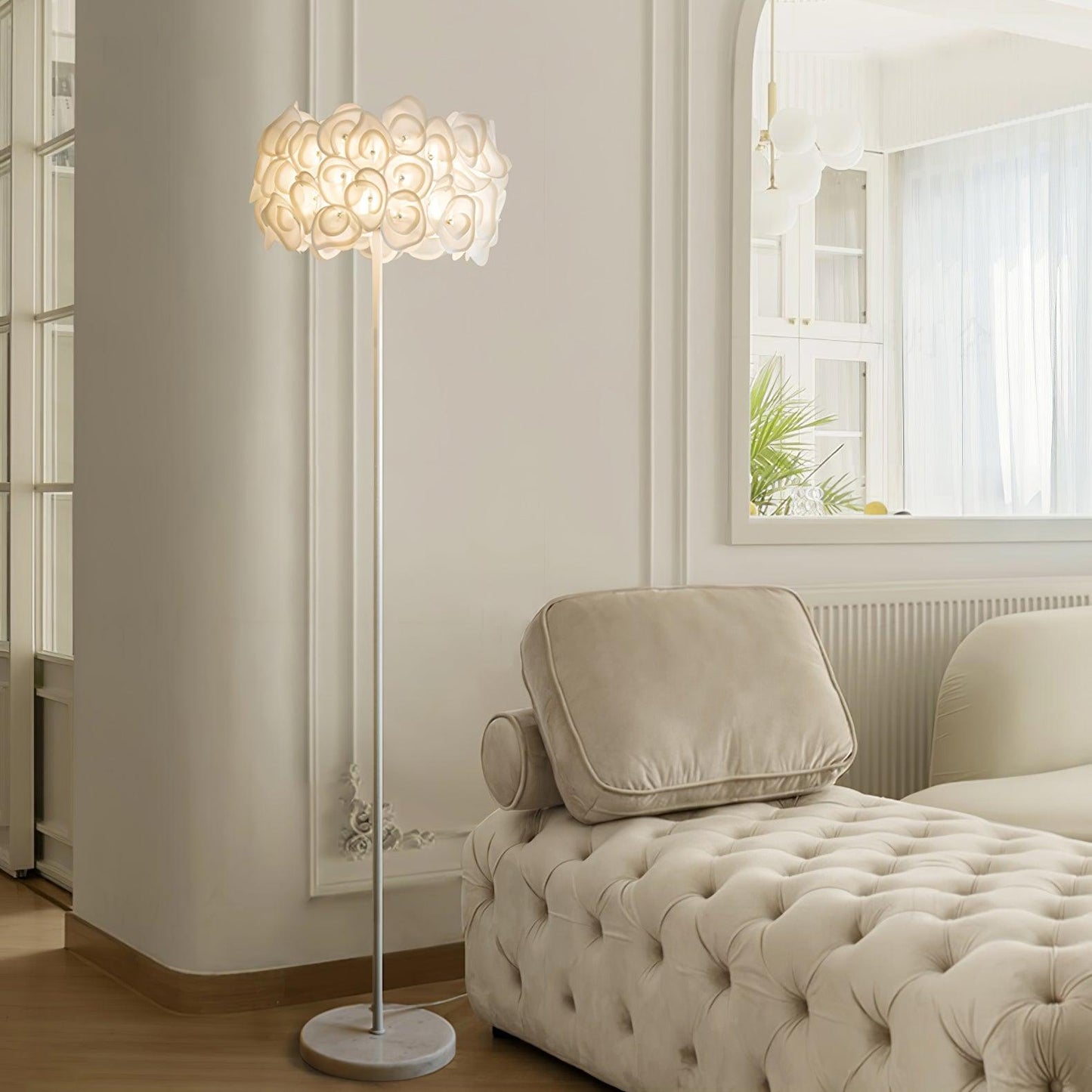 White Hydrangea Floor Lamp Floor lamp