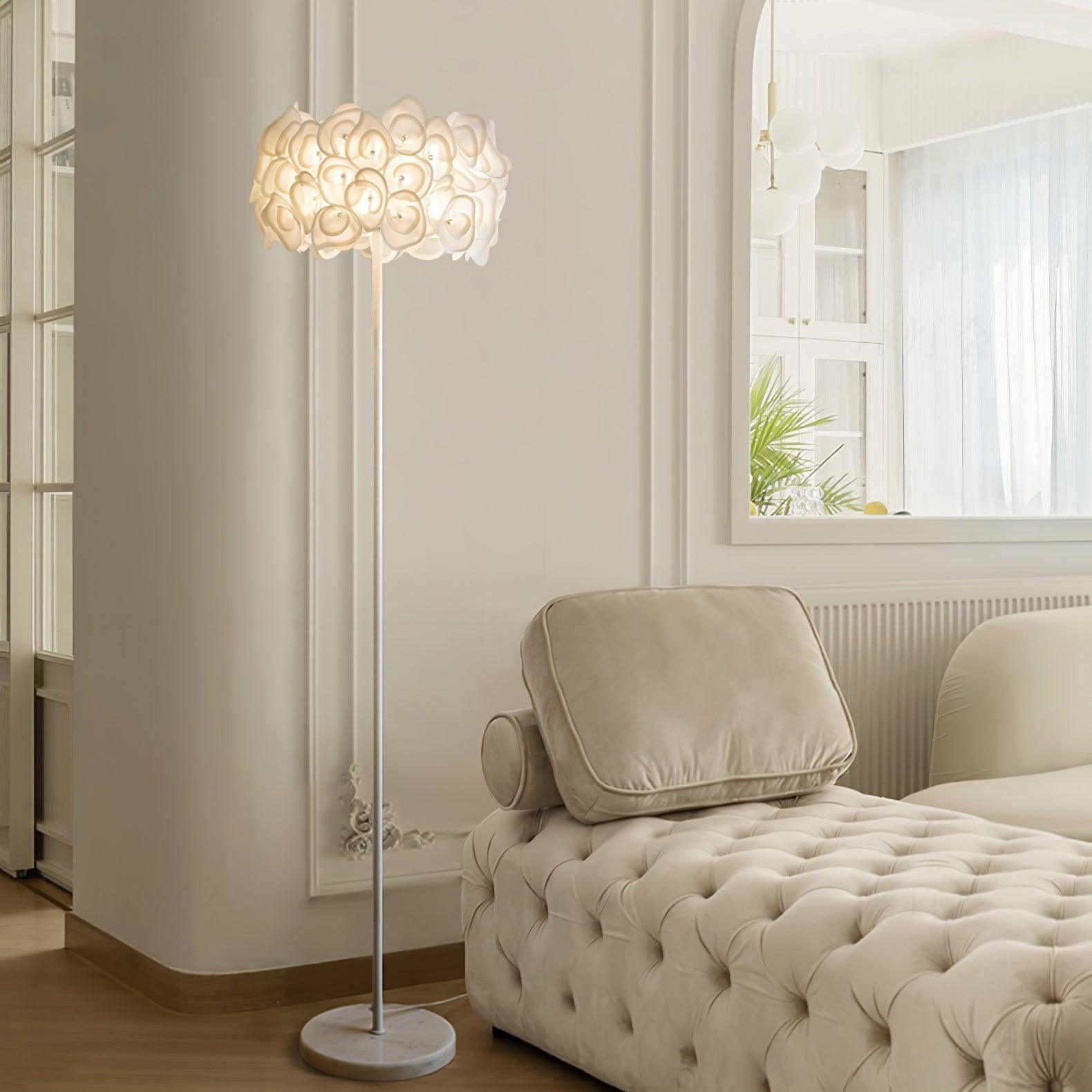 White Hydrangea Floor Lamp Floor lamp