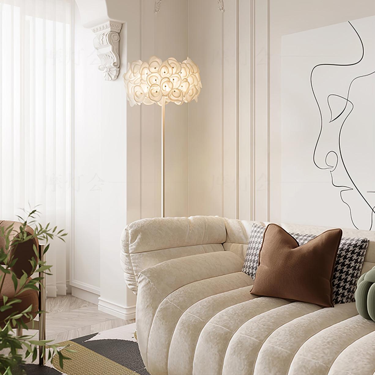 White Hydrangea Floor Lamp Floor lamp