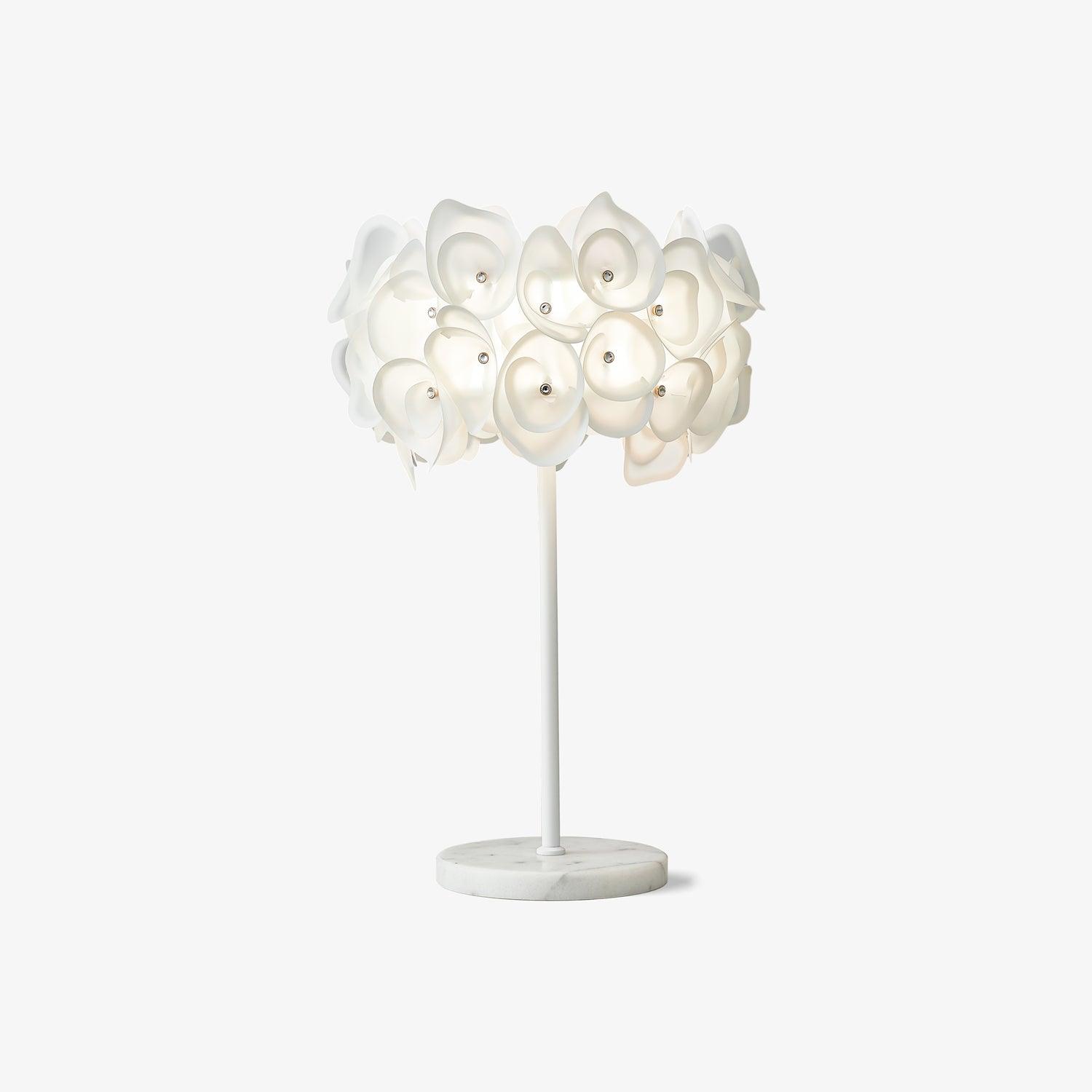 White Hydrangea Table Lamp ? 13.8″ x H 19.7″ / Dia 35cm x H 50cm / White / US Plug Table lamp