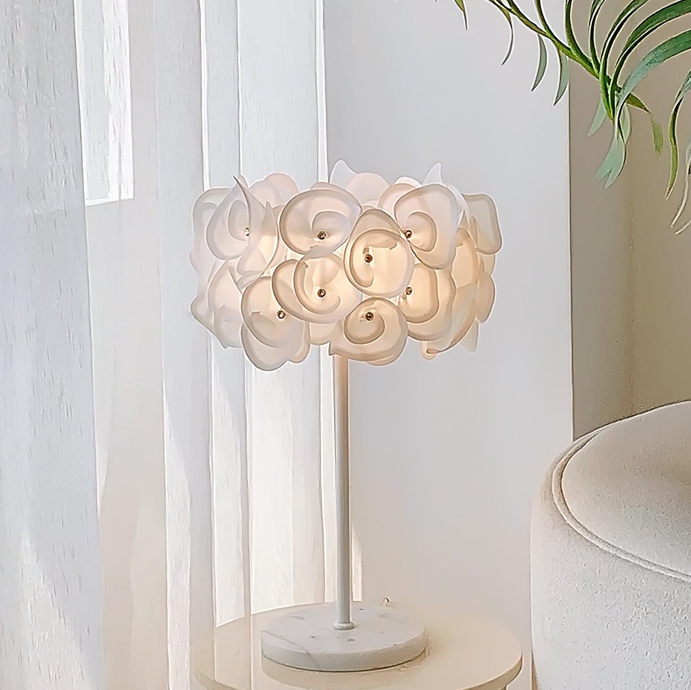 White Hydrangea Table Lamp Table lamp