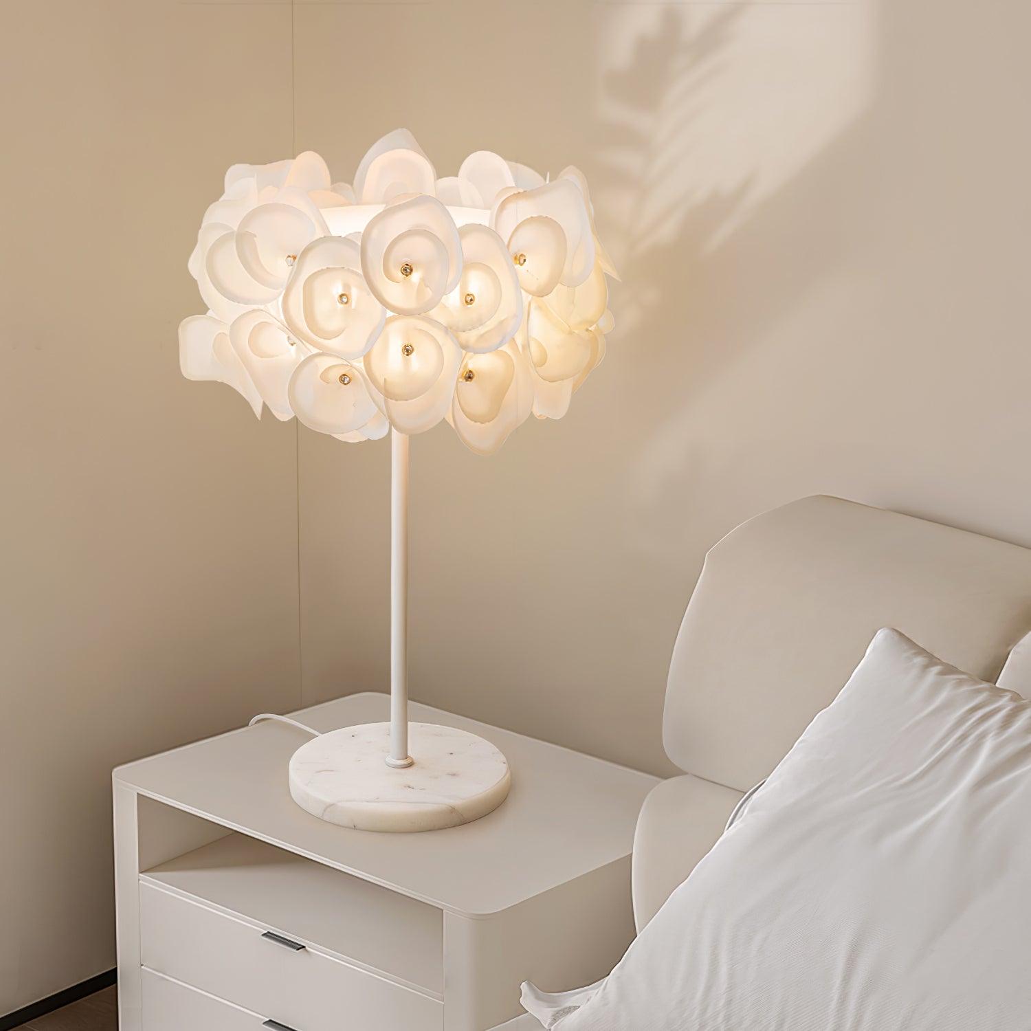 White Hydrangea Table Lamp Table lamp