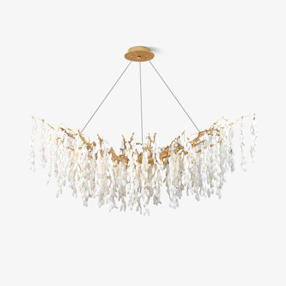 White Jade Branch Brass Chandelier Chandelier