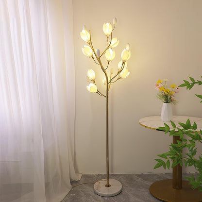 White Porcelain Magnolia Floor Lamp Floor lamp