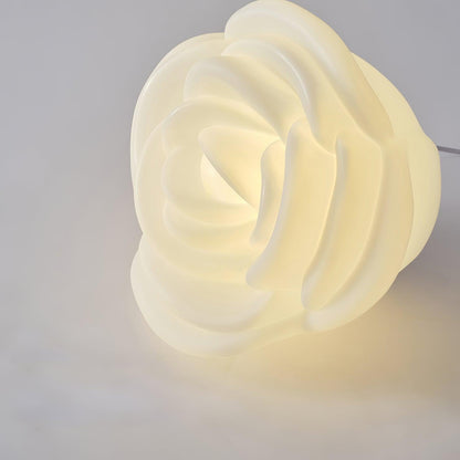 White Rose Shaped LED Table Lamp