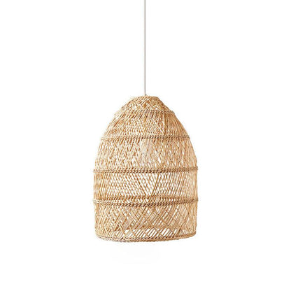 Wicker Pendant Lamp ? 15.8″ x H 22.8″ / Dia 40cm x H 58cm / Natural rattan Pendant light