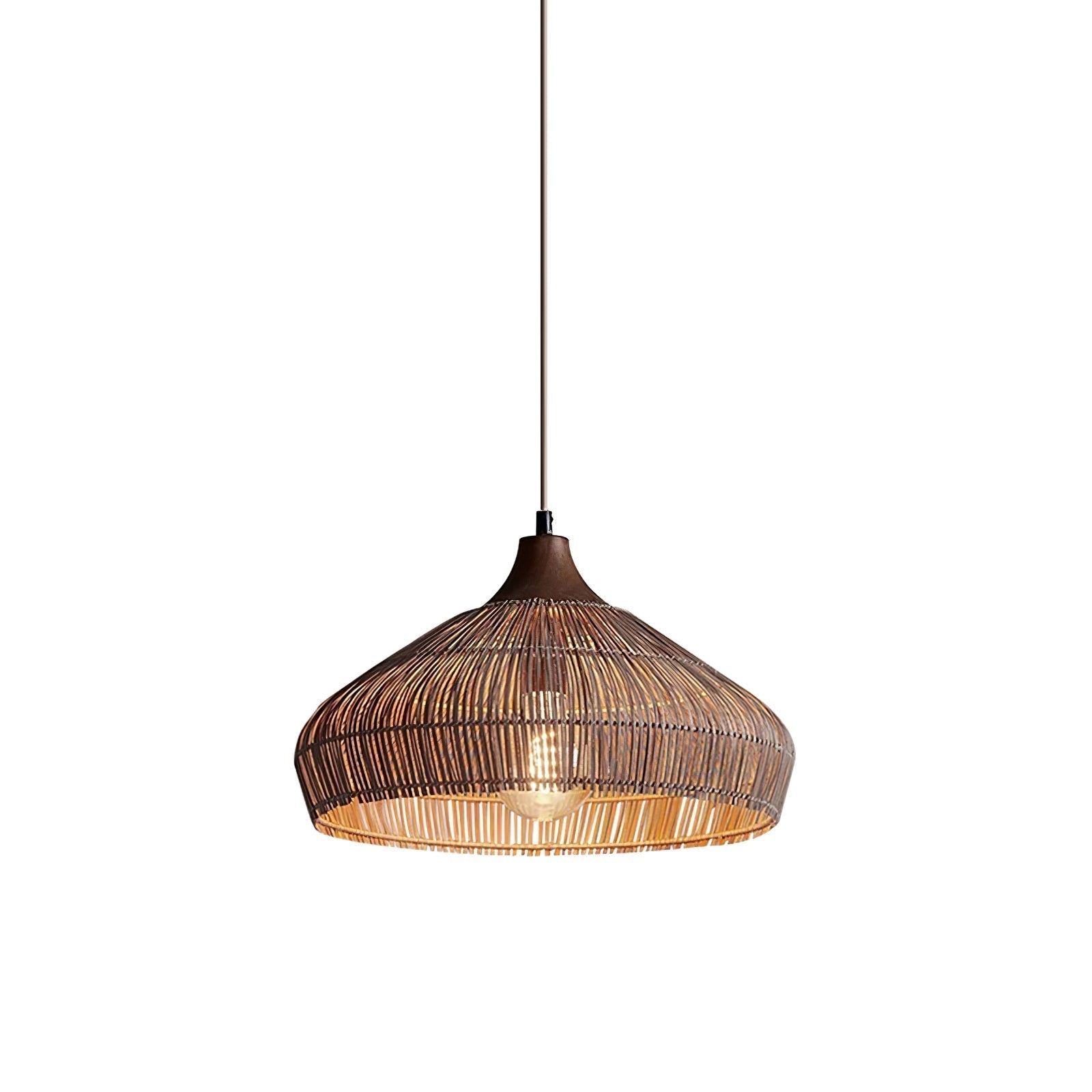 Wicker Rattan Pendant Light Dia 15.7″ x H 59.1″ / Dia 40cm x H 150cm / Natural rattan Pendant light
