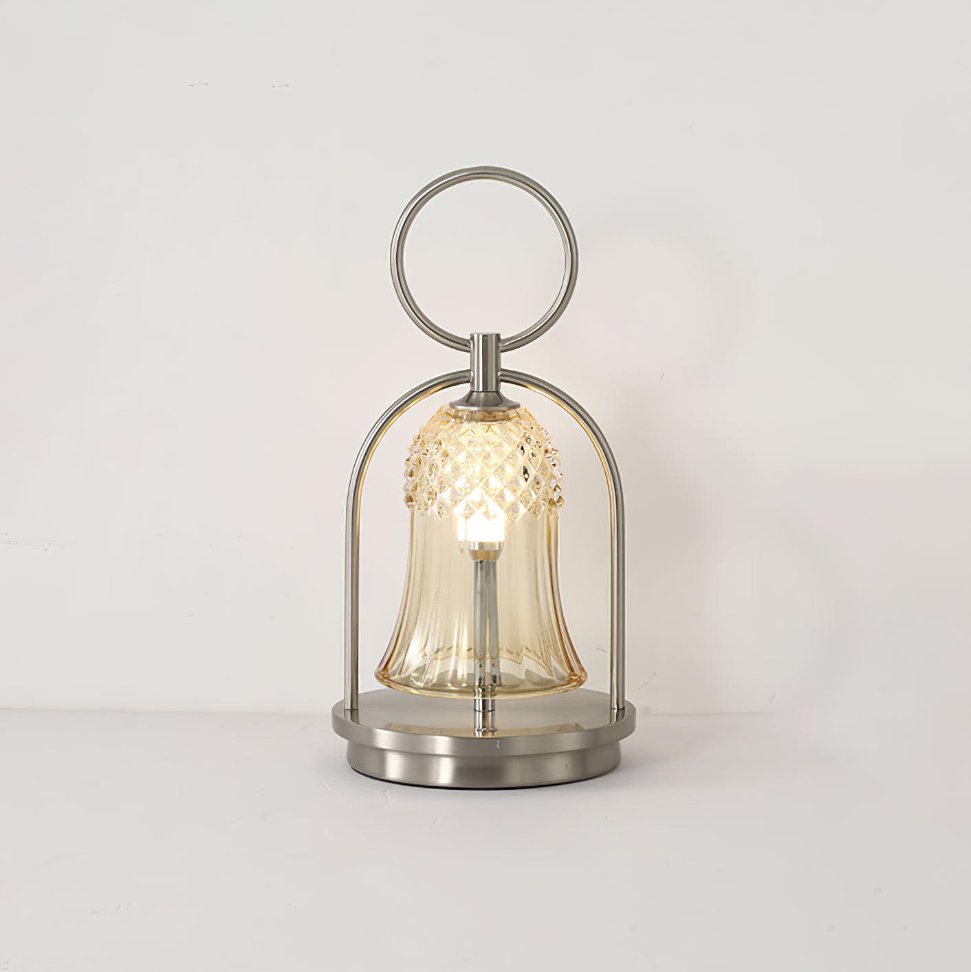 Wind Chime Portable Built-in Battery Table Lamp ? 6.2″ x H 12.5″/ Dia 16cm x H 32cm / Champagne / Touch Table lamp