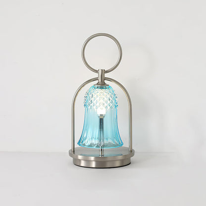 Wind Chime Portable Built-in Battery Table Lamp Dia 6.2″ x H 12.5″/ Dia 16cm x H 32cm / Blue / Touch Table lamp