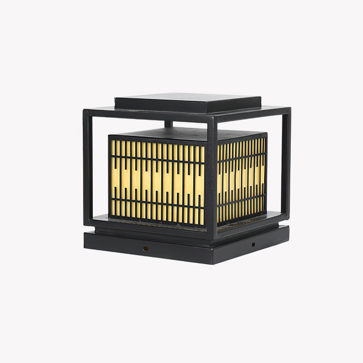 Window Grille Outdoor Post Light L 14.9″ x W 14.9″ x H 11.8″ / L 38cm x W 38cm x H 30cm / Model A: Wired Version / Warm