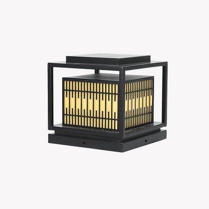 Window Grille Outdoor Post Light L 14.9″ x W 14.9″ x H 11.8″ / L 38cm x W 38cm x H 30cm / Model A: Wired Version / Warm