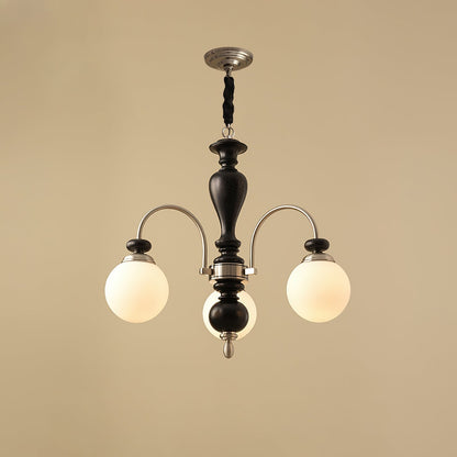Windsor Classic Chandelier 3 Heads Dia 25.2″ x H 21.7″ / Dia 64cm x H 55cm / Black & Chrome Chandelier