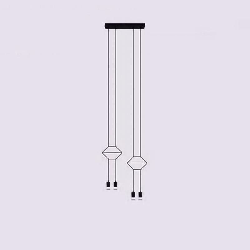 Line Art Pendant Light Dia 17.7″ x H 78.7″ / Dia 45cm x H200cm / Black Pendant light