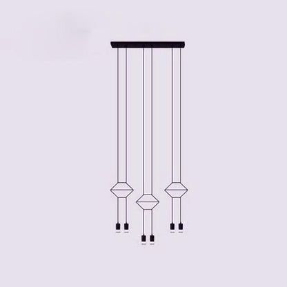 Line Art Pendant Light Dia 33.5″ x H 78.7″ / Dia 85cm x H200cm / Black Pendant light