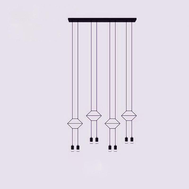 Line Art Pendant Light Dia 47.2″ x H 78.7″ / Dia 120cm x H200cm / Black Pendant light
