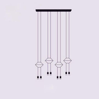 Line Art Pendant Light Dia 47.2″ x H 78.7″ / Dia 120cm x H200cm / Black Pendant light