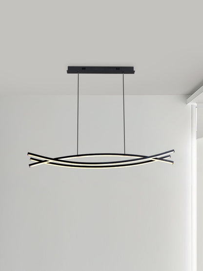 Wishbone LED Chandelier L 47.2″ x H 59″ / L 120cm x H 150cm / Black / Three-Color Changing Light Pendant light