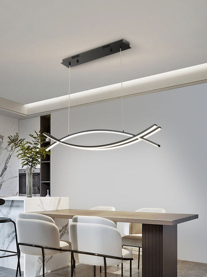 Wishbone LED Chandelier L 47.2″ x H 59″ / L 120cm x H 150cm / Black / Three-Color Changing Light Pendant light