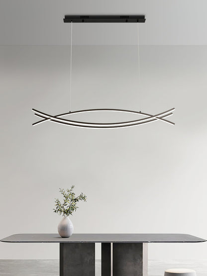 Wishbone LED Chandelier L 47.2″ x H 59″ / L 120cm x H 150cm / Black / Three-Color Changing Light Pendant light