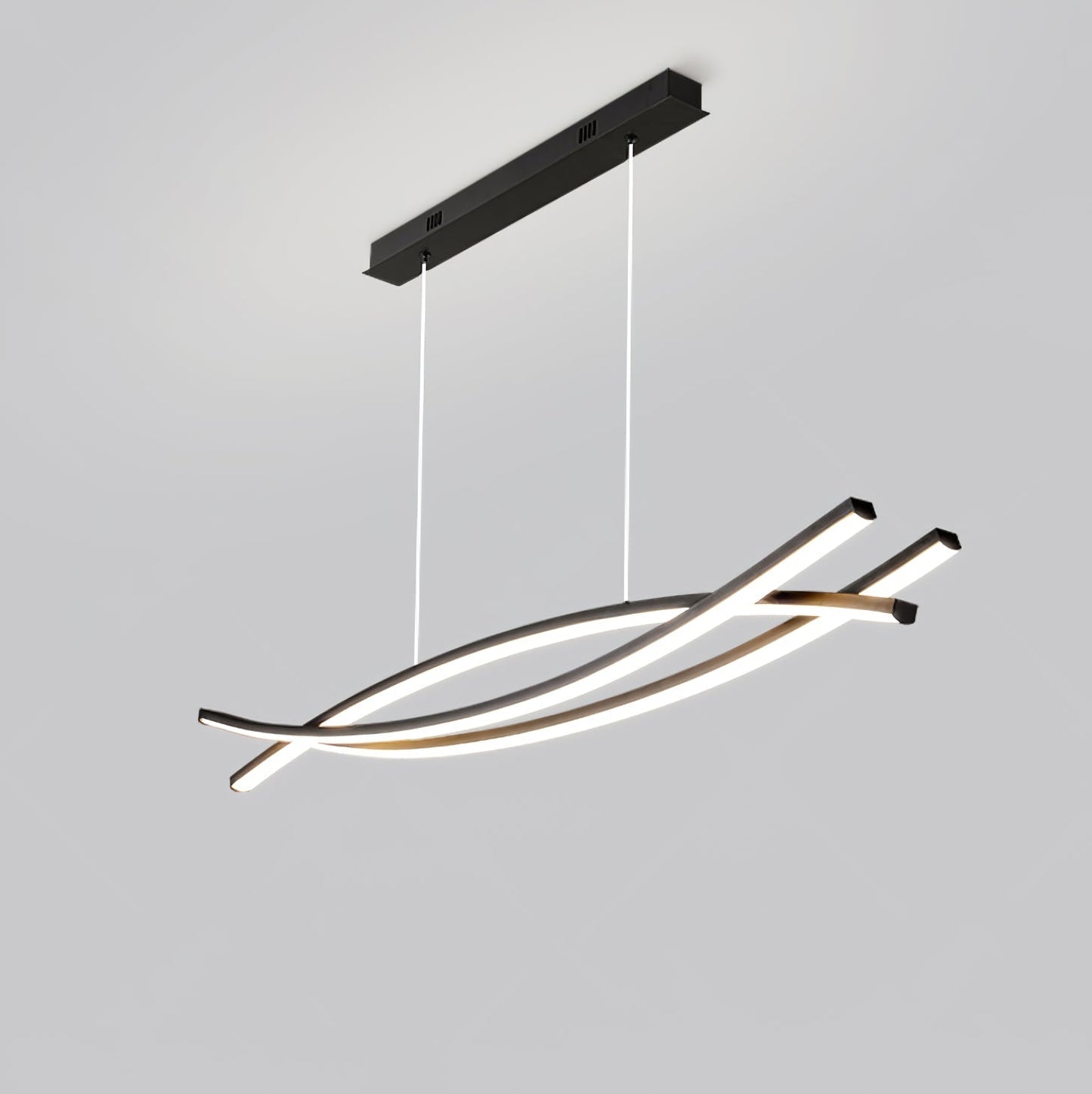 Wishbone LED Chandelier L 47.2″ x H 59″ / L 120cm x H 150cm / Black / Three-Color Changing Light Pendant light