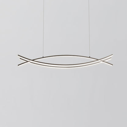 Wishbone LED Chandelier L 47.2″ x H 59″ / L 120cm x H 150cm / Black / Three-Color Changing Light Pendant light