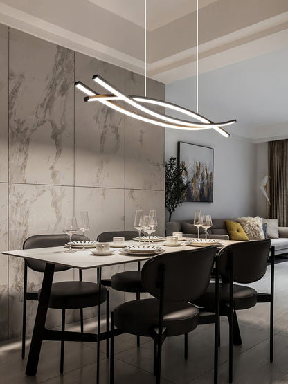 Wishbone LED Chandelier L 47.2″ x H 59″ / L 120cm x H 150cm / Black / Three-Color Changing Light Pendant light