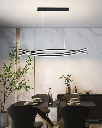 Wishbone LED Chandelier L 47.2″ x H 59″ / L 120cm x H 150cm / Black / Three-Color Changing Light Pendant light