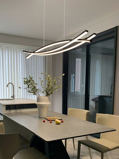 Wishbone LED Chandelier L 47.2″ x H 59″ / L 120cm x H 150cm / Black / Three-Color Changing Light Pendant light
