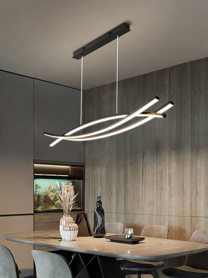 Wishbone LED Chandelier L 47.2″ x H 59″ / L 120cm x H 150cm / Black / Three-Color Changing Light Pendant light