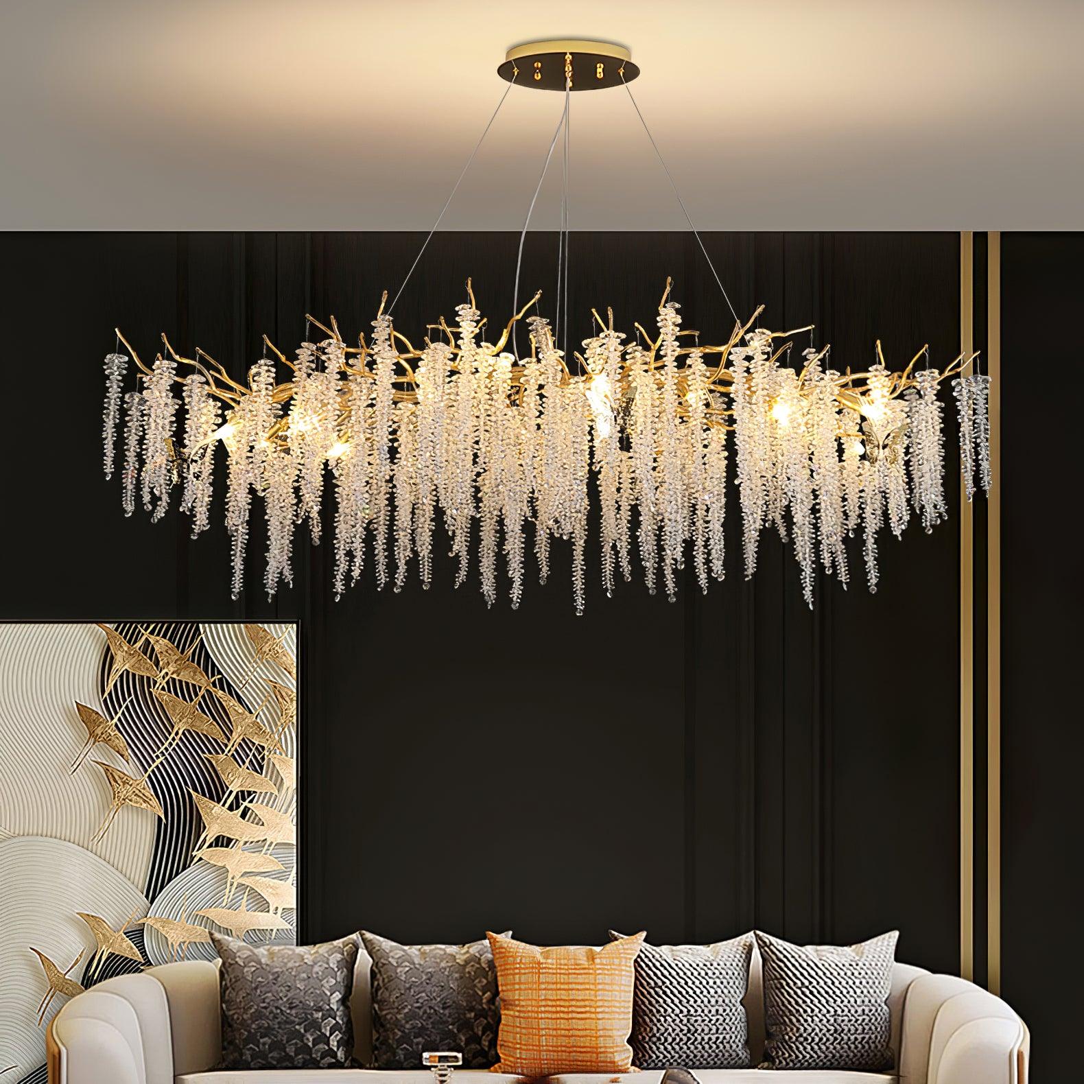 Wisteria Flower Crystal Chandelier Chandelier