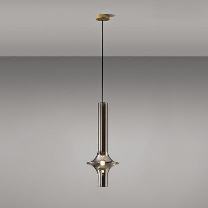Wonder Suspension Lamp Dia 6.3″ x H 18.1″ / Dia 16cm x H 46cm / Gold / Smoky gray Pendant light