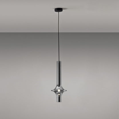 Wonder Suspension Lamp Dia 6.3″ x H 18.1″ / Dia 16cm x H 46cm / Black / Smoky gray Pendant light