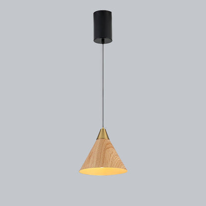 Wood Grain Pendant Lamp Model A ? 7.1″ x H 5.5″ / Dia 18cm x H 14cm / Wood color / Warm Light Pendant light
