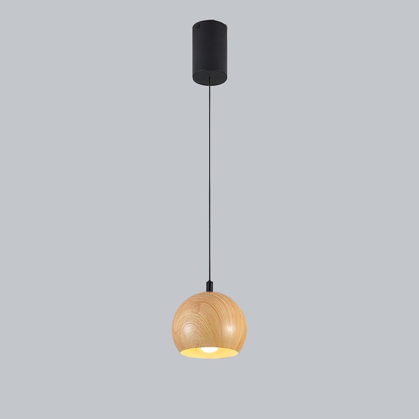 Wood Grain Pendant Lamp Model B ? 5.9″ x H 5.1″ / Dia 15cm x H 13cm / Wood color / Warm Light Pendant light