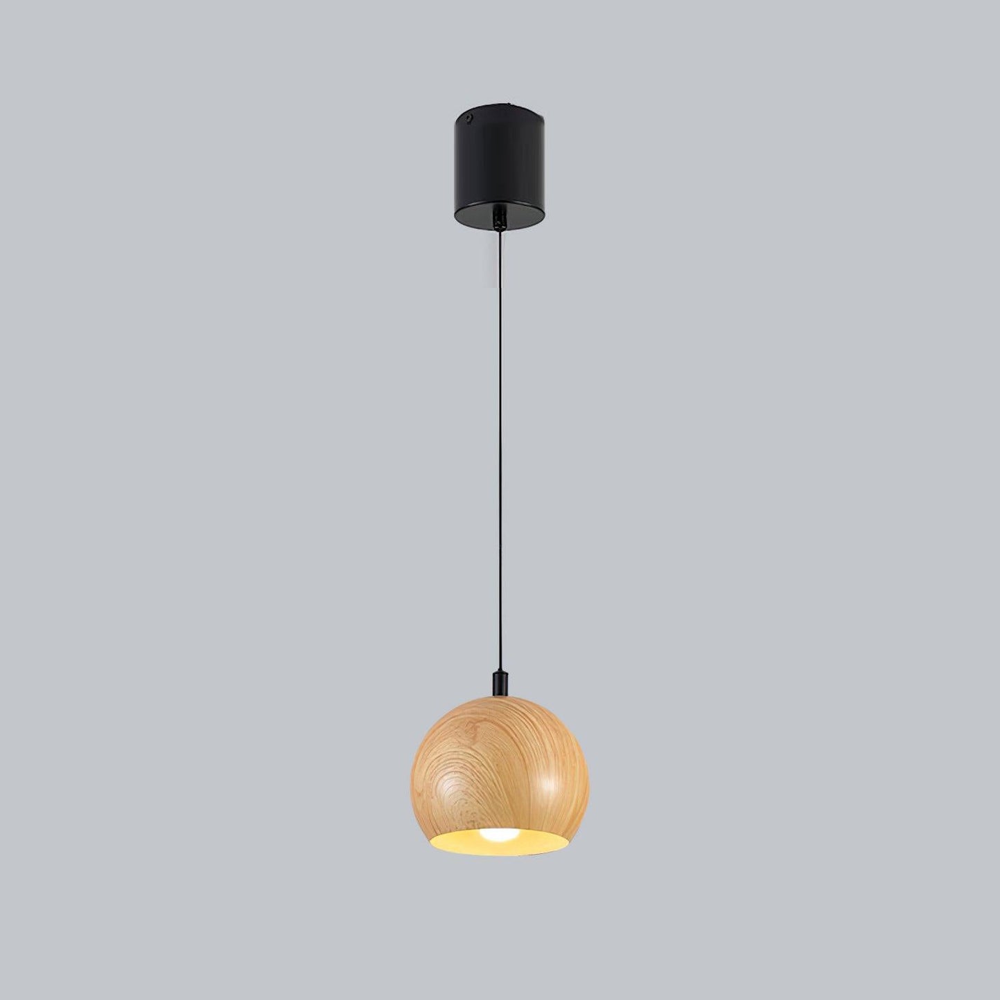 Timeless Grain Pendant Lamp Model A Dia 7.1″ x H 5.5″ / Dia 18cm x H 14cm / Wood Grain Hydrographics / Warm Light 1001