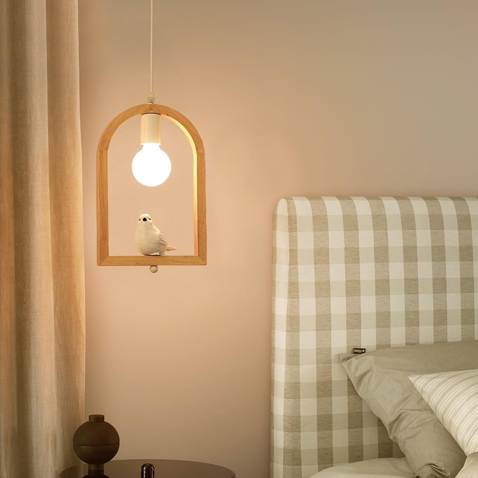 Wood Bird Resin Pendant Light Pendant light